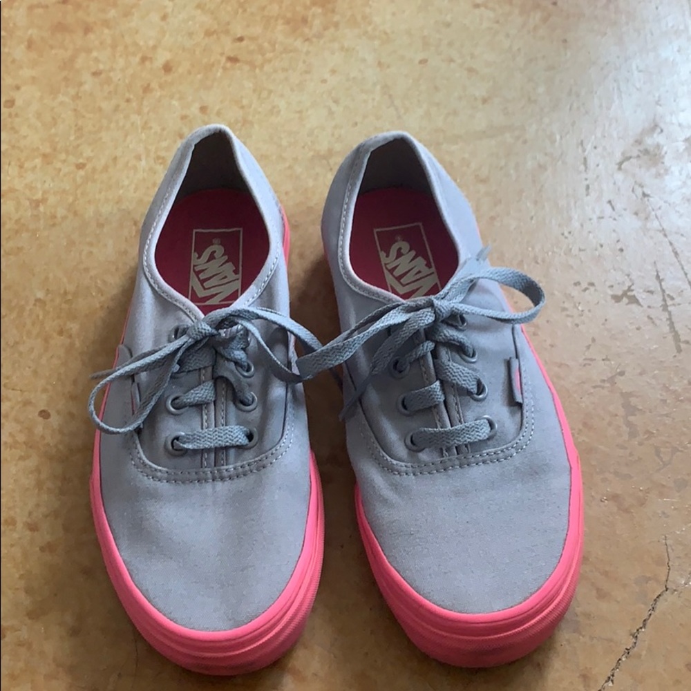 Gray and Pink Vans